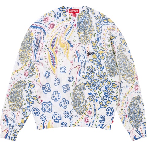 Supreme Printed Paisley Sweater - White