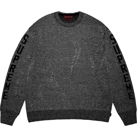 Supreme Reflective Sweater BLACK Mサイズ Reflective Sweater - spring/summer 2024 - Supreme