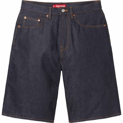 Rigid Baggy Selvedge Denim Short - Supreme