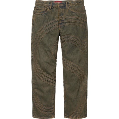 Supreme S Logo Loose Fit Jean - Dirty