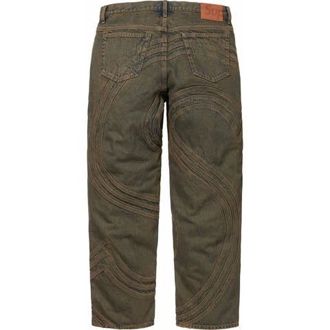 Supreme S Logo Loose Fit Jean 32 たか Supreme S Logo Loose Fit Jean Washed Black Men's - SS24 - US