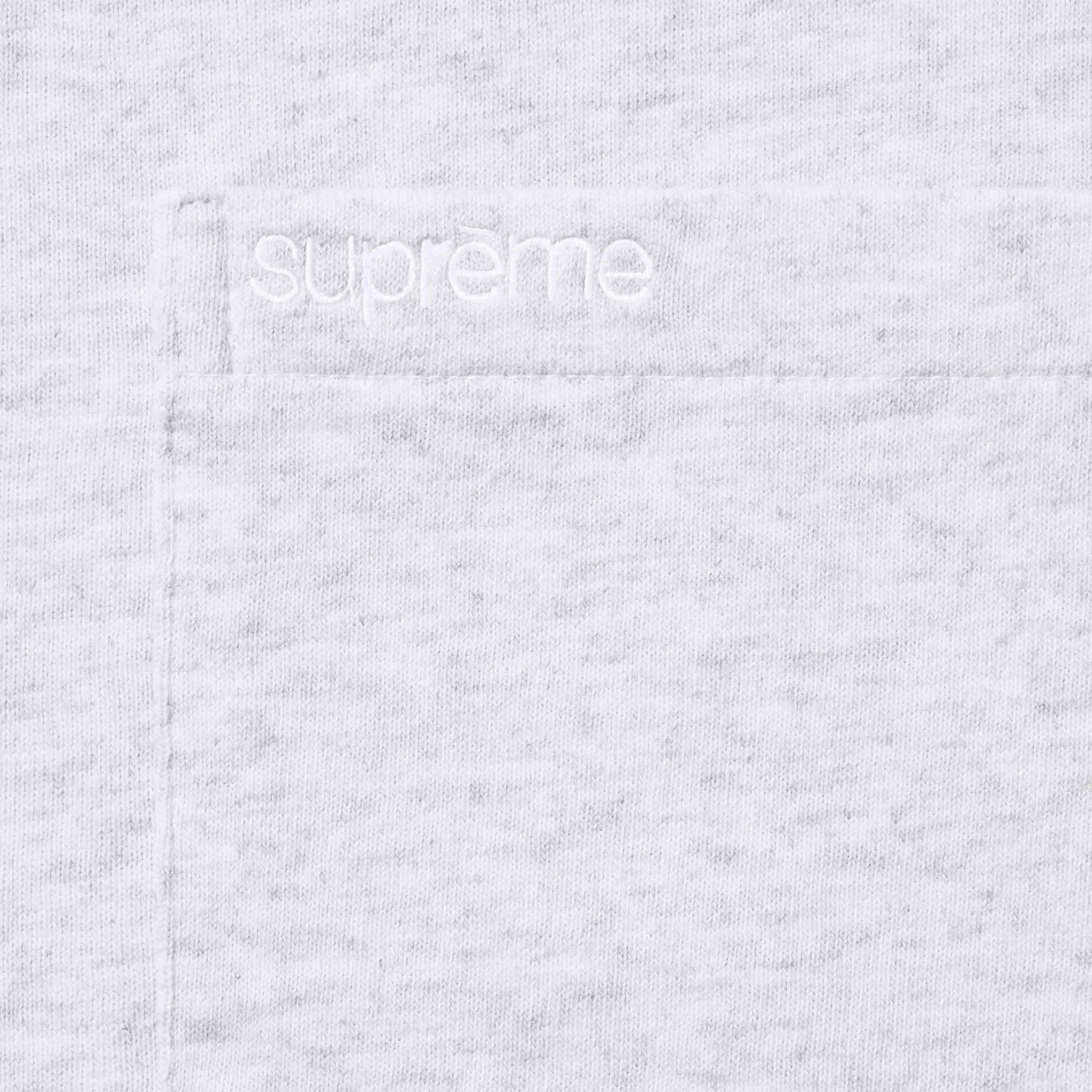 Supreme S S Pocket Tee (SS24) - Ash Grey - $60