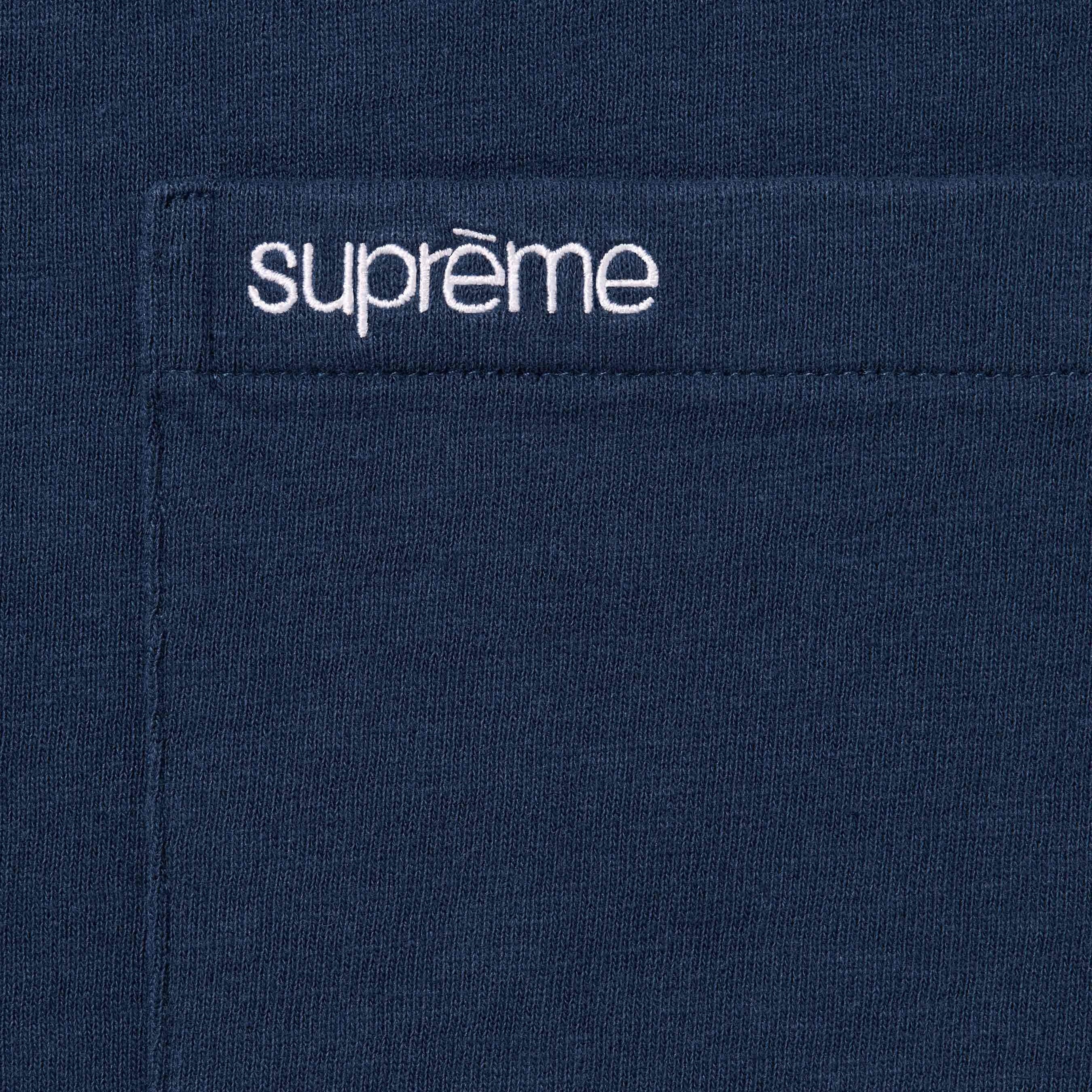 Supreme S S Pocket Tee (SS24) - Navy - $60