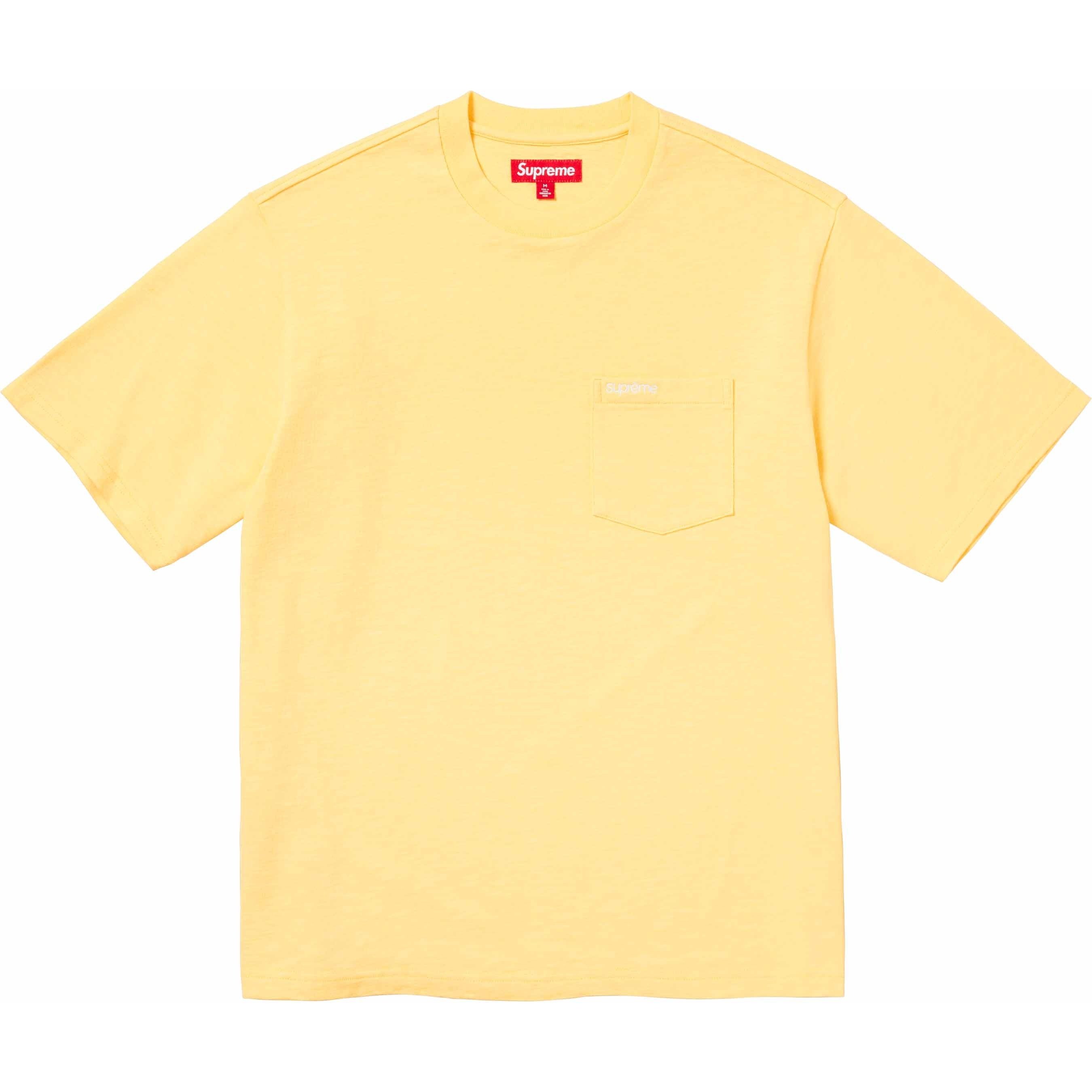 Supreme S S Pocket Tee (SS24) - Yellow - $60