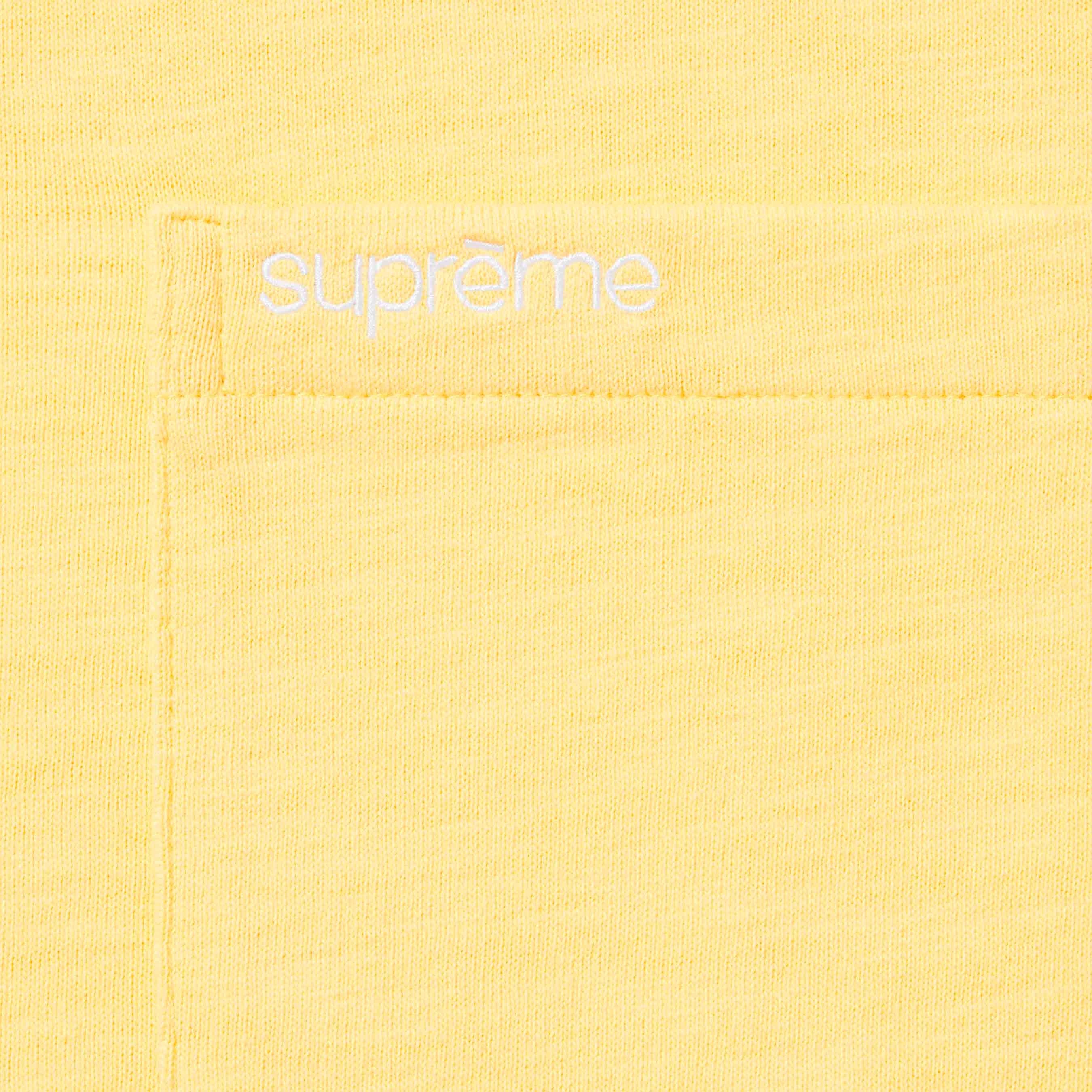 Supreme S S Pocket Tee (SS24) - Yellow - $60