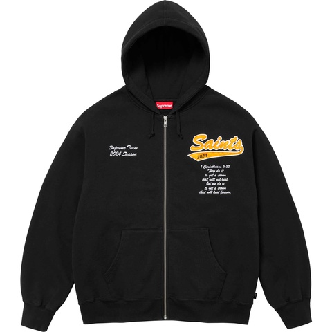 Supreme Salvation Zip Up Hooded Sweatshirt - Black