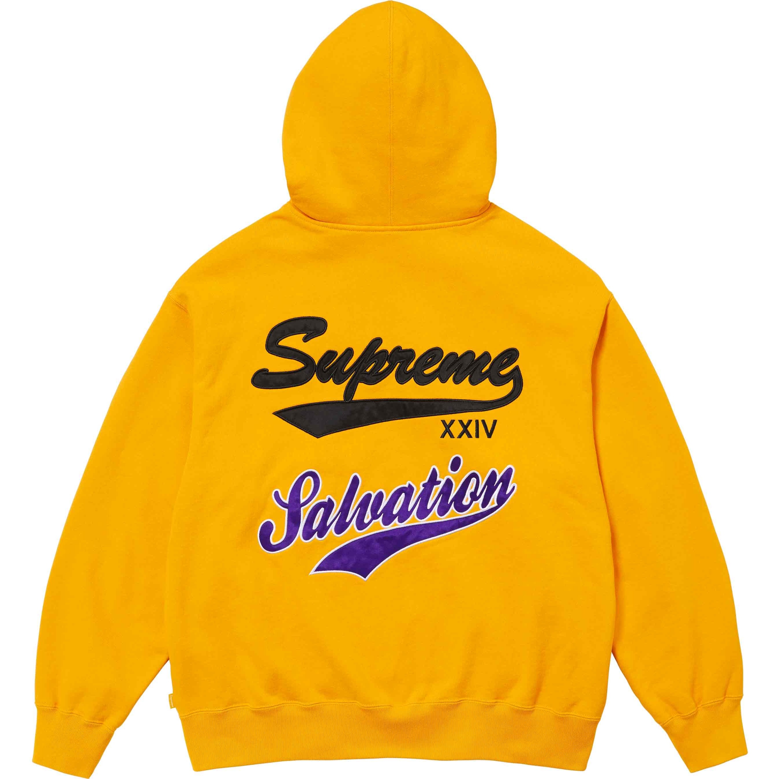 Supreme Salvation Zip Up Hooded Sweatshirt (SS24) - Gold - $178