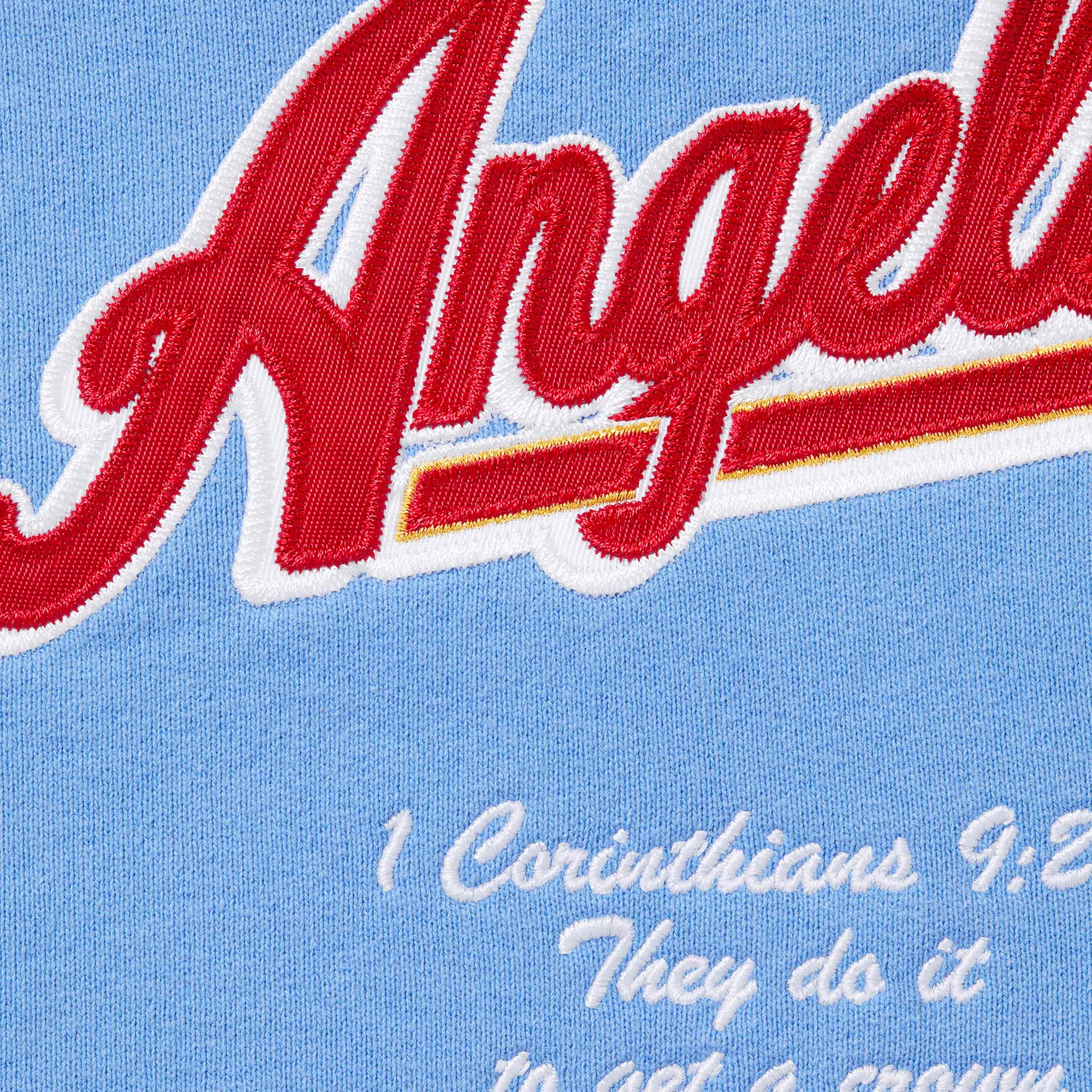 Supreme Salvation Zip Up Hooded Sweatshirt (SS24) - Light Blue - $178