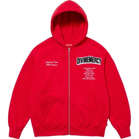 Supreme Salvation Zip Up Hooded Sweatshirt - Red
