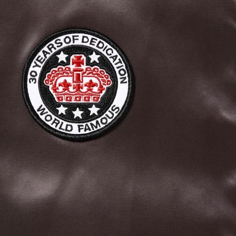 Supreme Satin Hooded Track Jacket - Brown