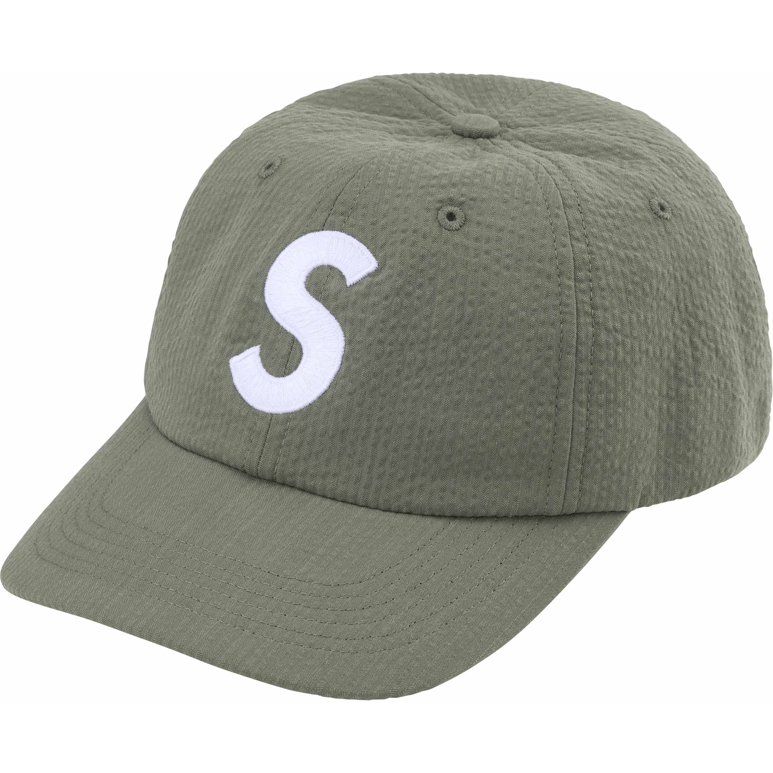 Supreme Seersucker S Logo 6-Panel (SS24) - Green - $54