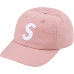 Supreme Seersucker S Logo 6-Panel (SS24) - Pink