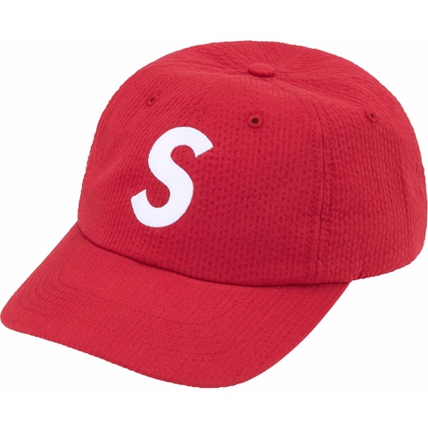 Supreme Seersucker S Logo 6-Panel - Red
