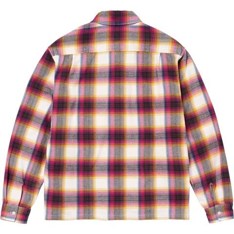 Shadow Plaid Flannel Zip Up Shirt - Supreme