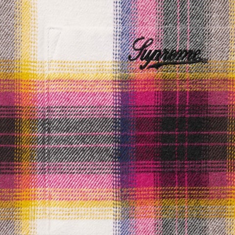 Shadow Plaid Flannel Zip Up Shirt - Supreme