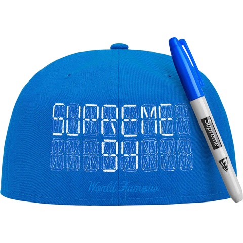 未使用Supreme Newera Sharpie Box logo 7 3/8 Supreme Sharpie Box Logo New Era Fitted Cap Blue - SS24 - US