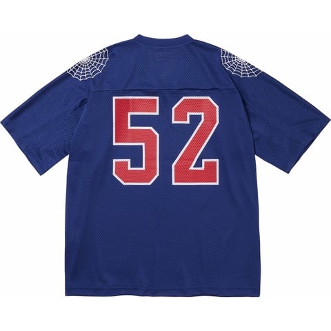 美品Supreme Spiderweb Football Jersey Supreme Spiderweb Football Jersey Black Orange White Blue 4colors