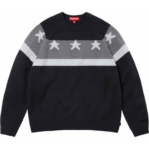 トップス Supreme Stars Sweater Dusty Blue Supreme Stars Sweater 