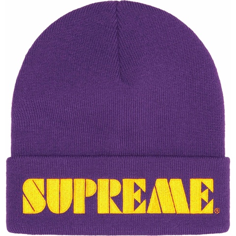 Supreme Stencil Beanie - Purple