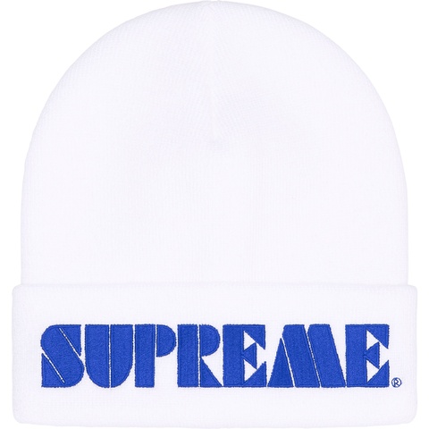 Supreme Stencil Beanie - White