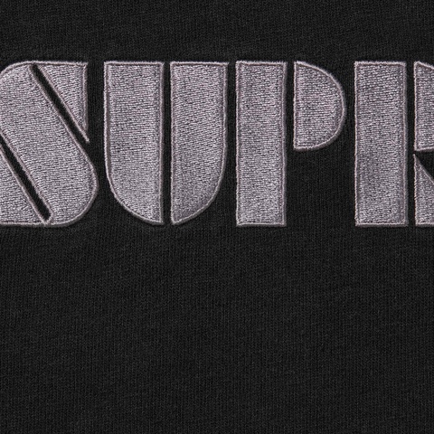 Supreme Stencil Embroidered S/S Top - Black