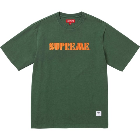 Supreme Stencil Embroidered S/S Top - Green