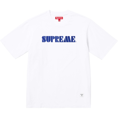 Supreme Stencil Embroidered S/S Top - White