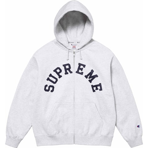 Supreme Supreme®/Champion® Zip Up Hooded Sweatshirt - Ash Grey