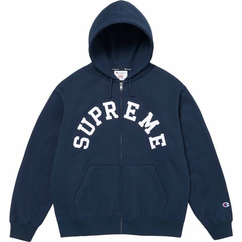 supreme champion zip up hoodie パーカー　ブラック シュプリーム チャンピオン ジップアップ パーカー ブラック メンズ