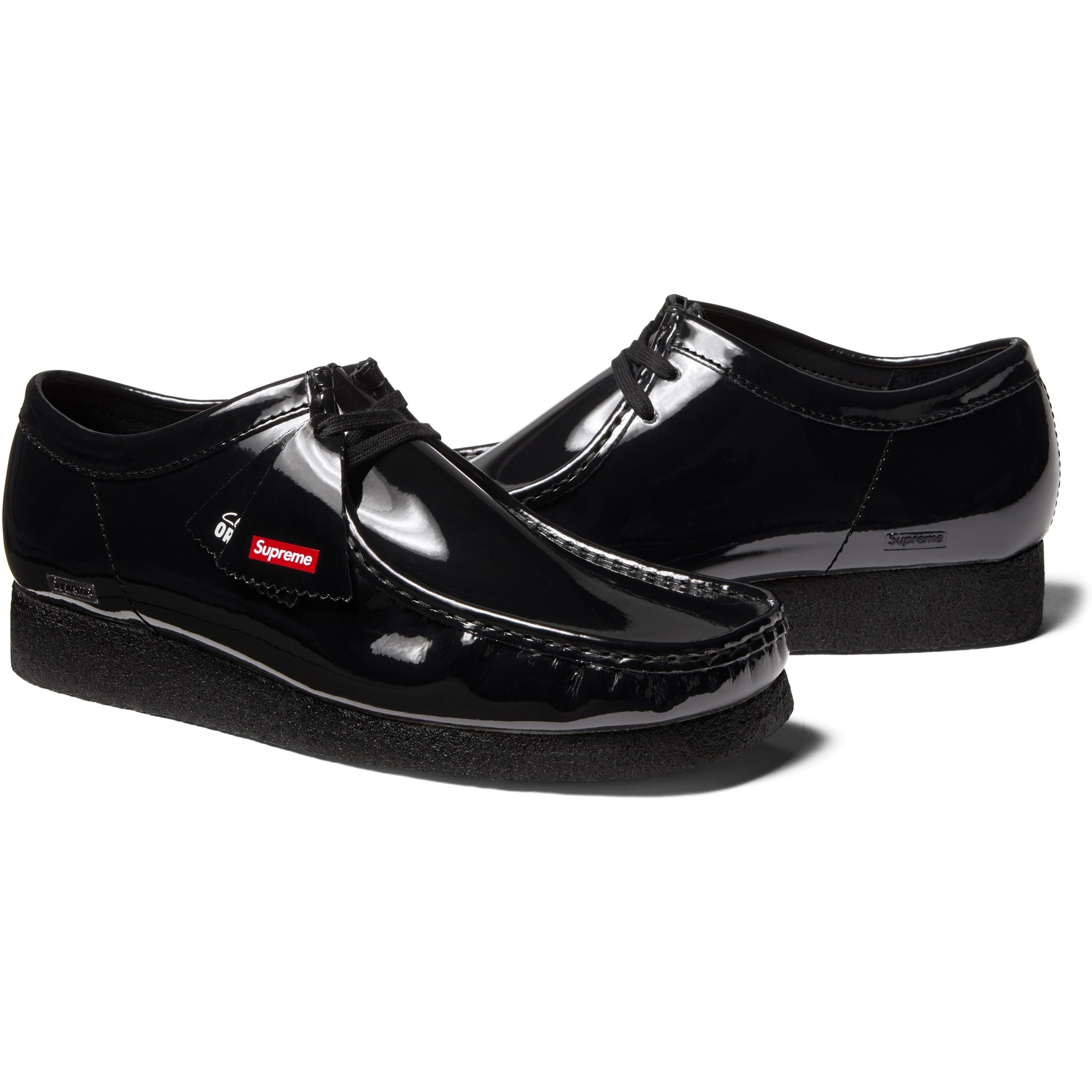 Supreme Supreme Clarks Originals Patent Leather Wallabee (SS24) - Black - $178