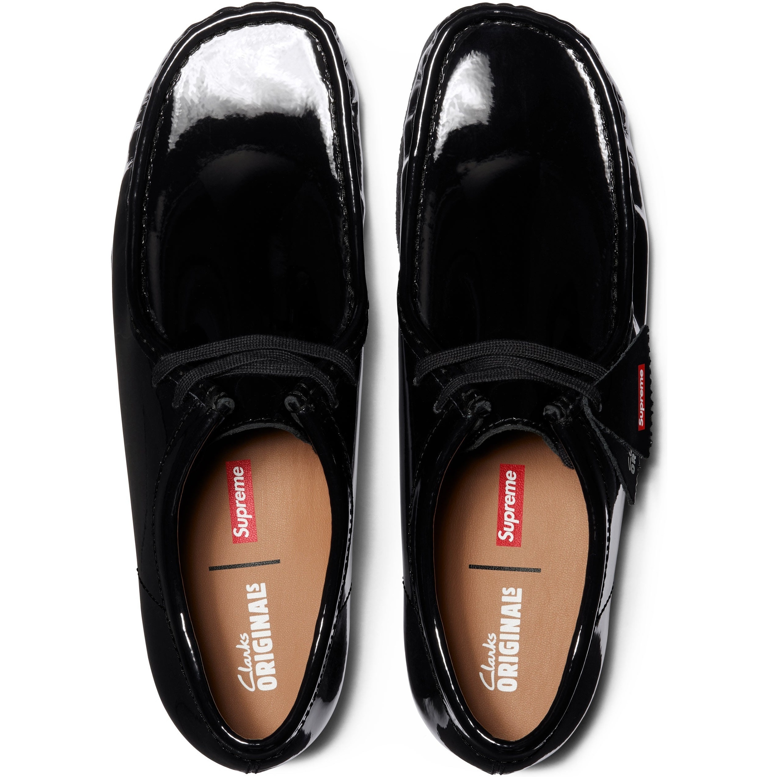 Supreme Supreme Clarks Originals Patent Leather Wallabee (SS24) - Black - $178