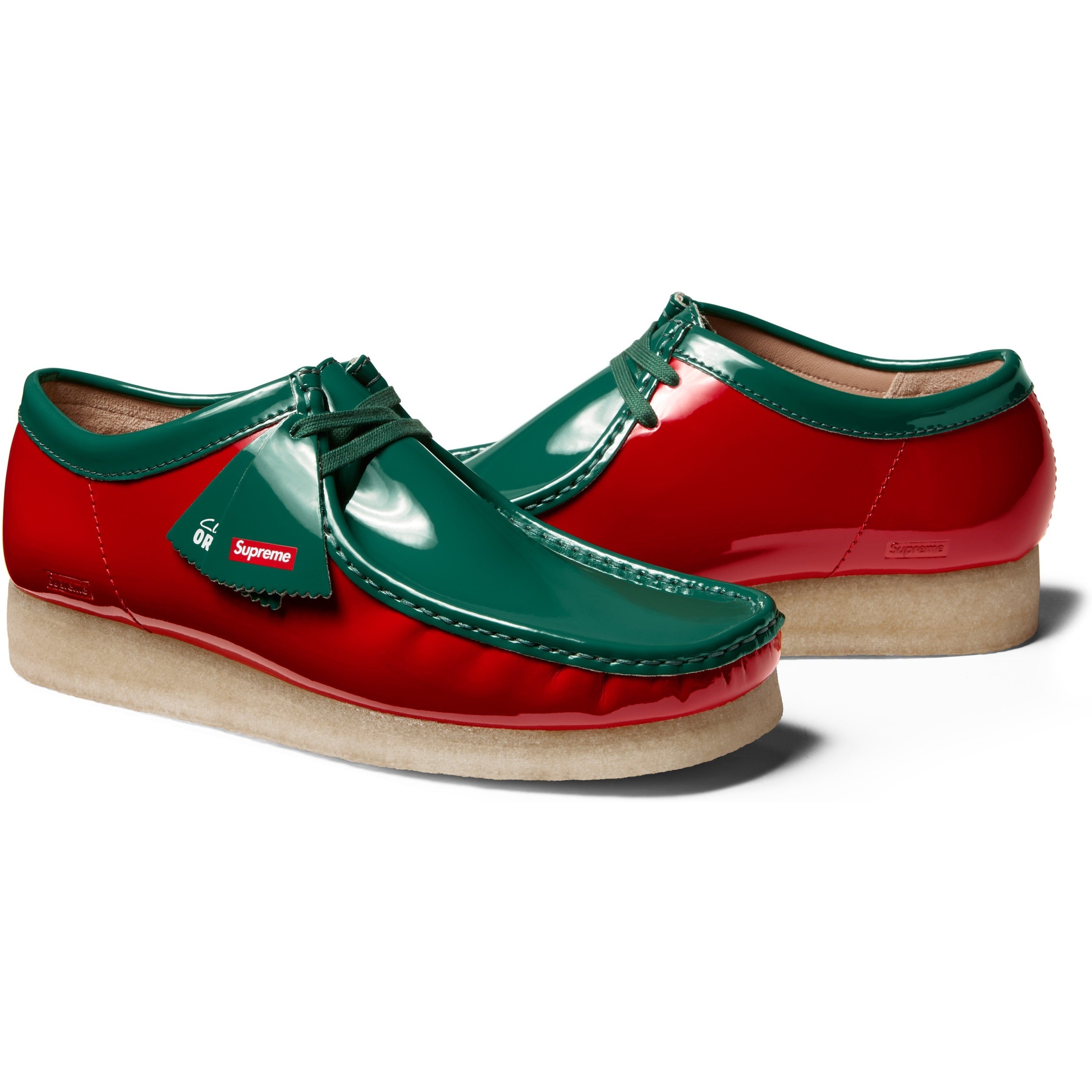 Supreme Supreme Clarks Originals Patent Leather Wallabee (SS24) - Multicolor - $178