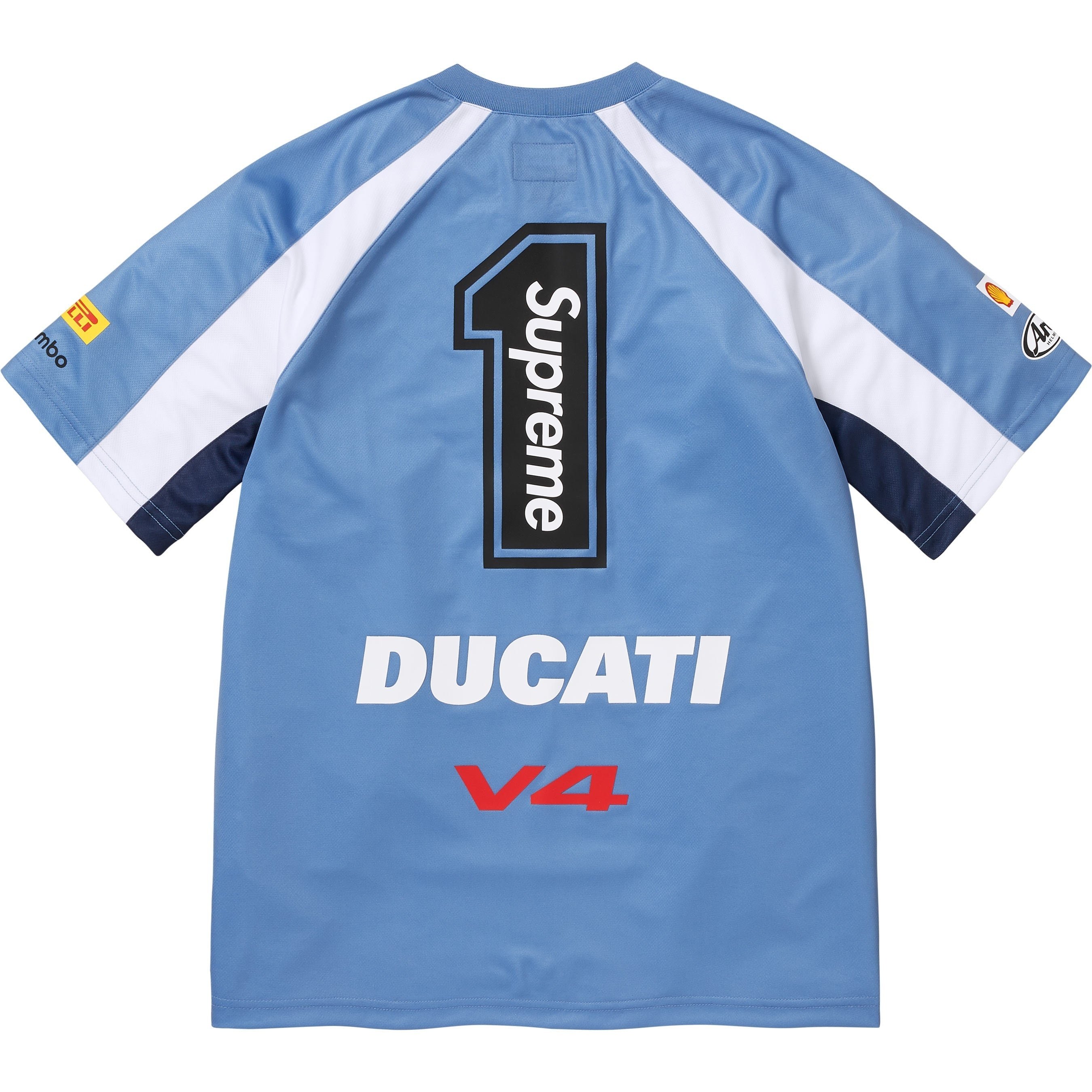 Supreme Supreme Ducati Soccer Jersey (SS24) - Blue - $118