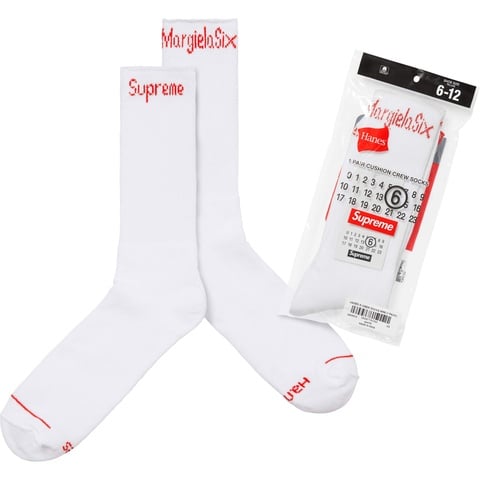 Supreme®/MM6 Maison Margiela/Hanes® Crew Socks (1 Pack) - Supreme