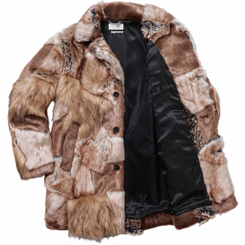 Supreme Supreme®/MM6 Maison Margiela Patchwork Faux Fur Coat - Brown