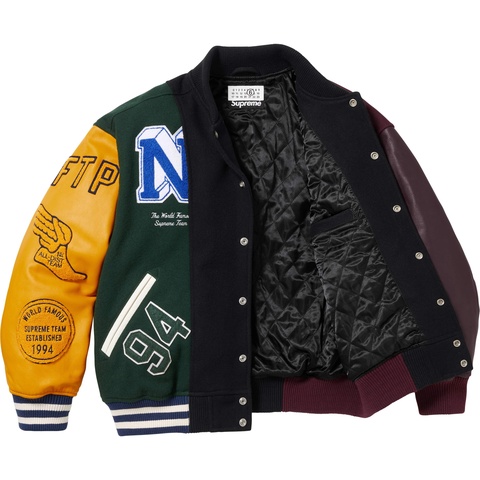 Supreme Supreme®/MM6 Maison Margiela Split Varsity Jacket - Multicolor