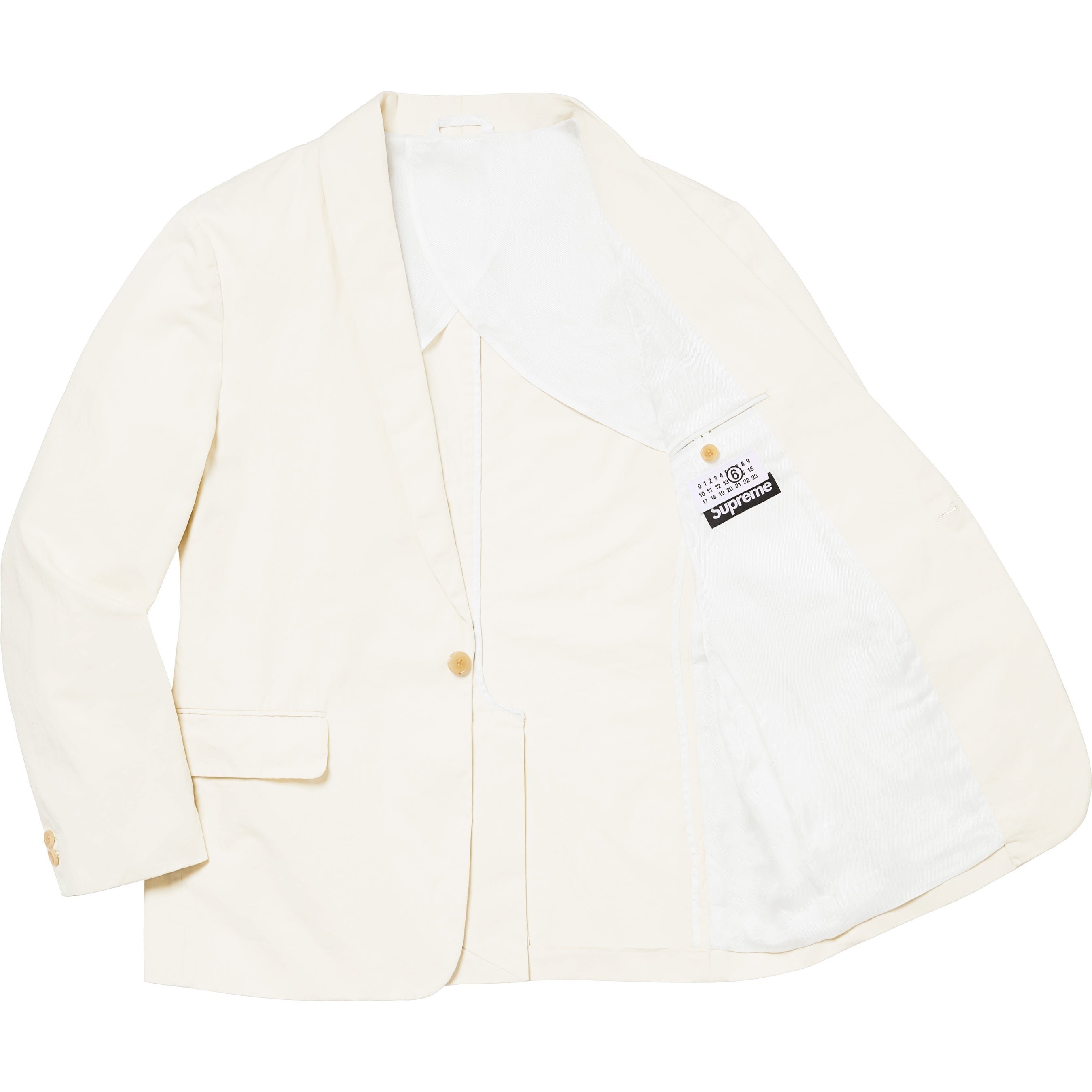 Supreme Supreme MM6 Maison Margiela Washed Cotton Suit (SS24) - Cream - $898