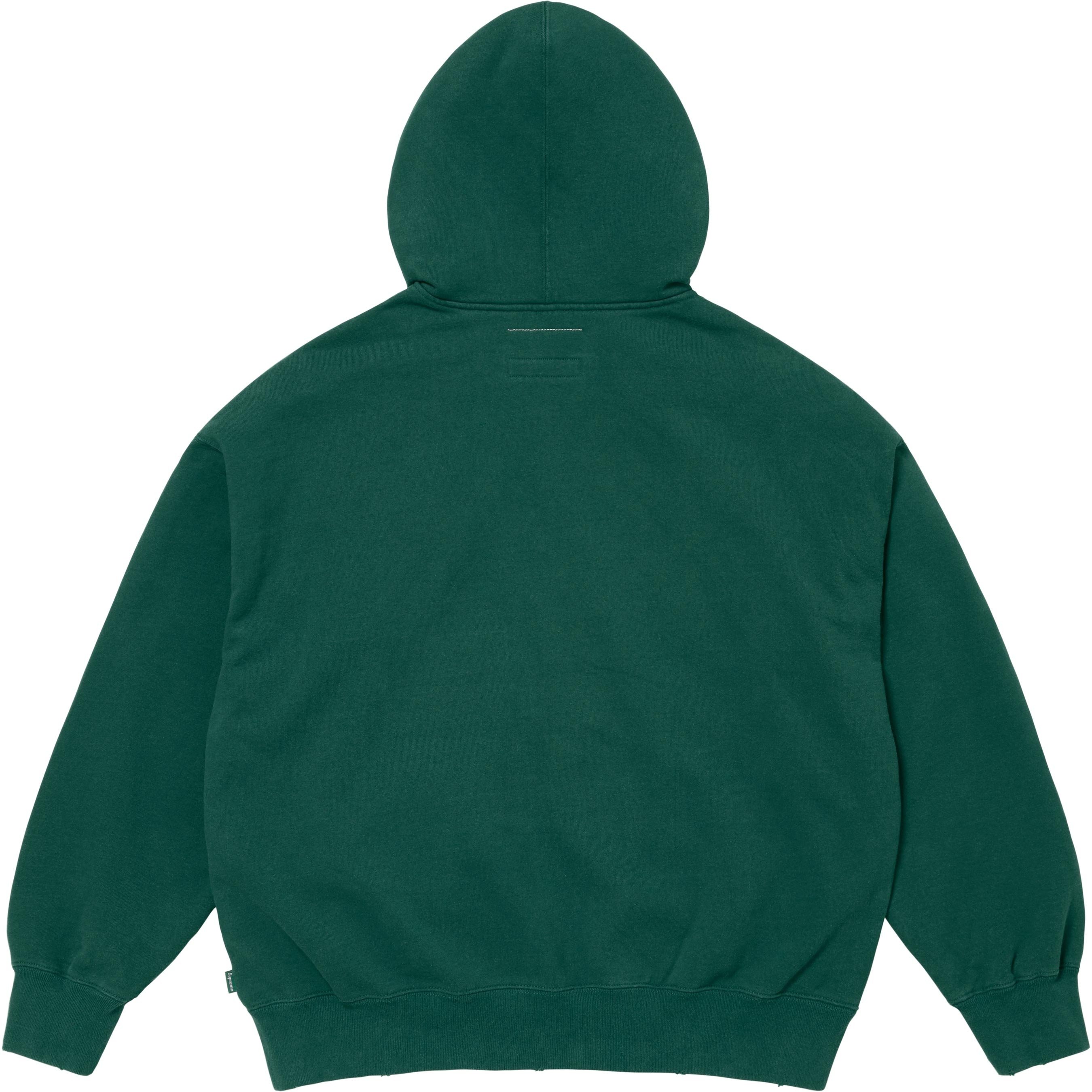 Supreme Supreme MM6 Maison Margiela Zip Up Hooded Sweatshirt (SS24) - Dark Green - $248