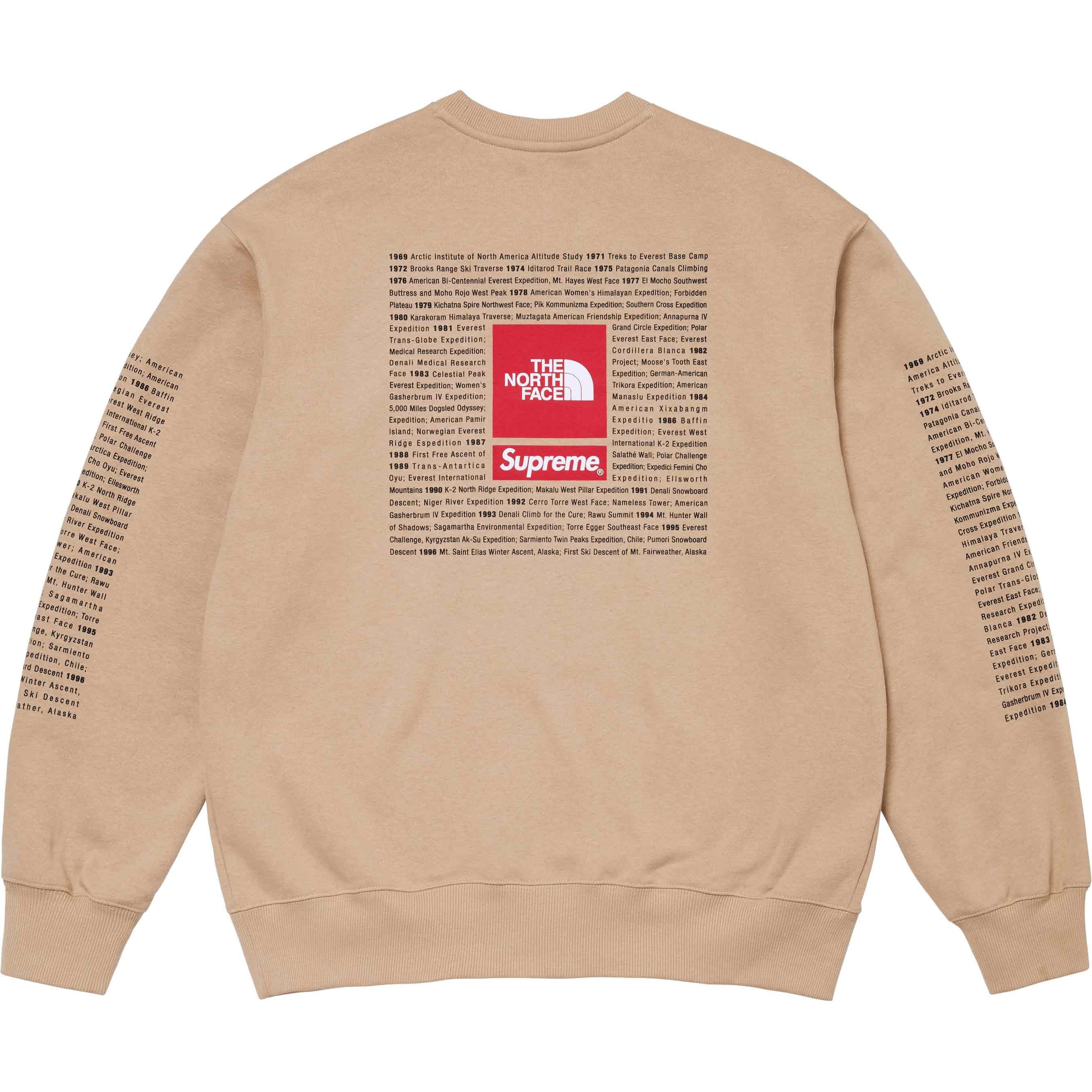 Supreme Supreme The North Face Crewneck (SS24) - Khaki - $138