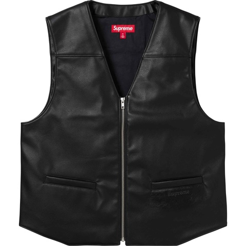 Supreme/Toy Machine Faux Leather Vest - Supreme