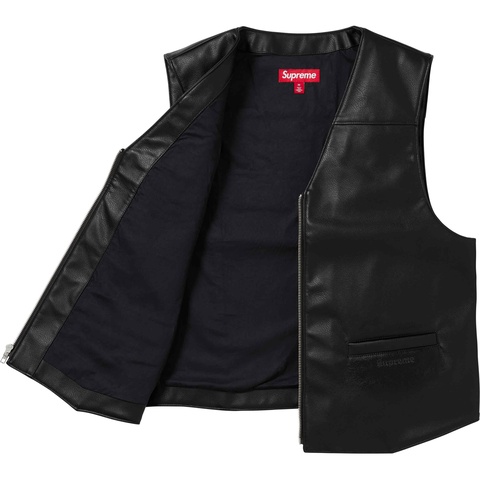 Supreme Supreme/Toy Machine Faux Leather Vest - Black