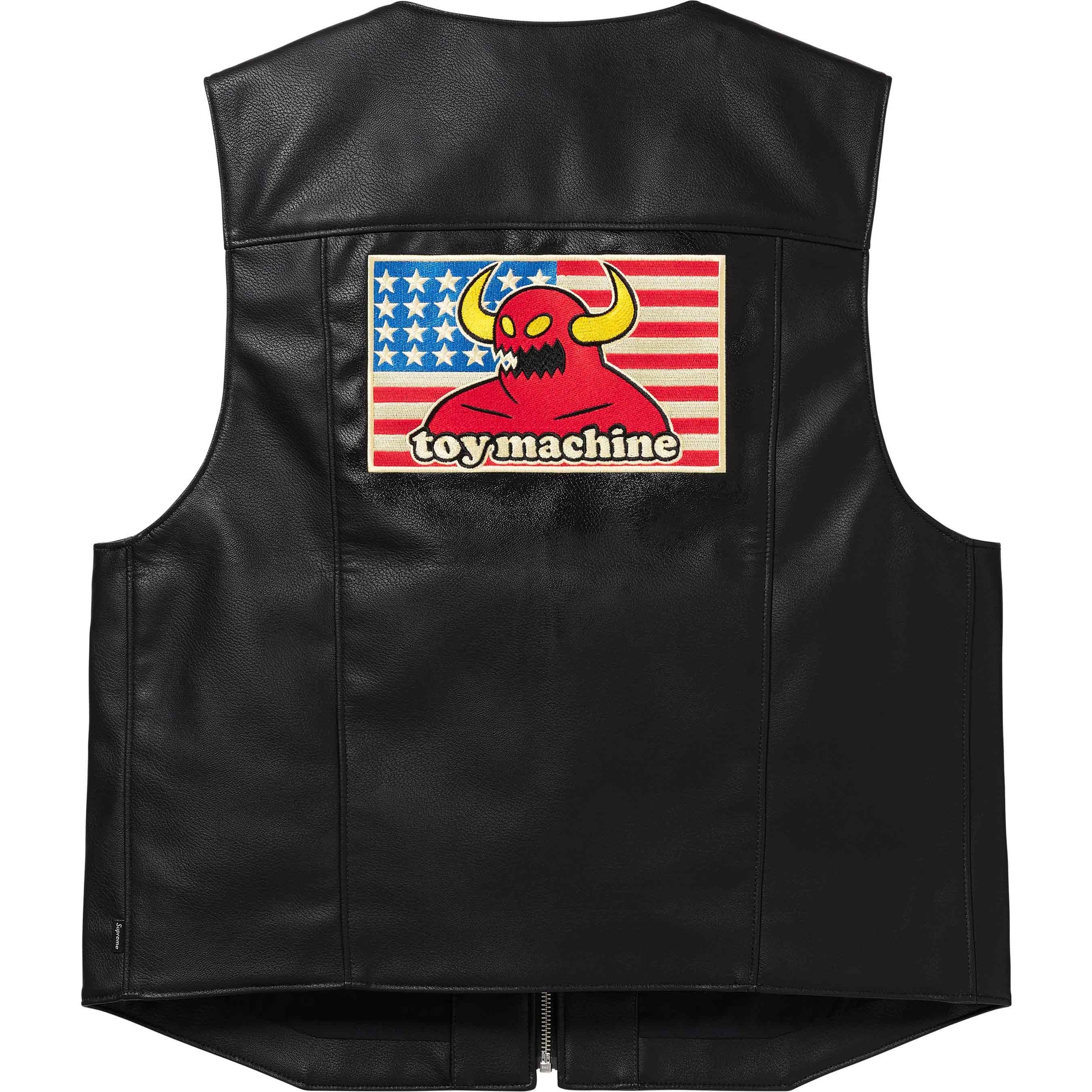 Supreme Supreme Toy Machine Faux Leather Vest (SS24) - Black - $188