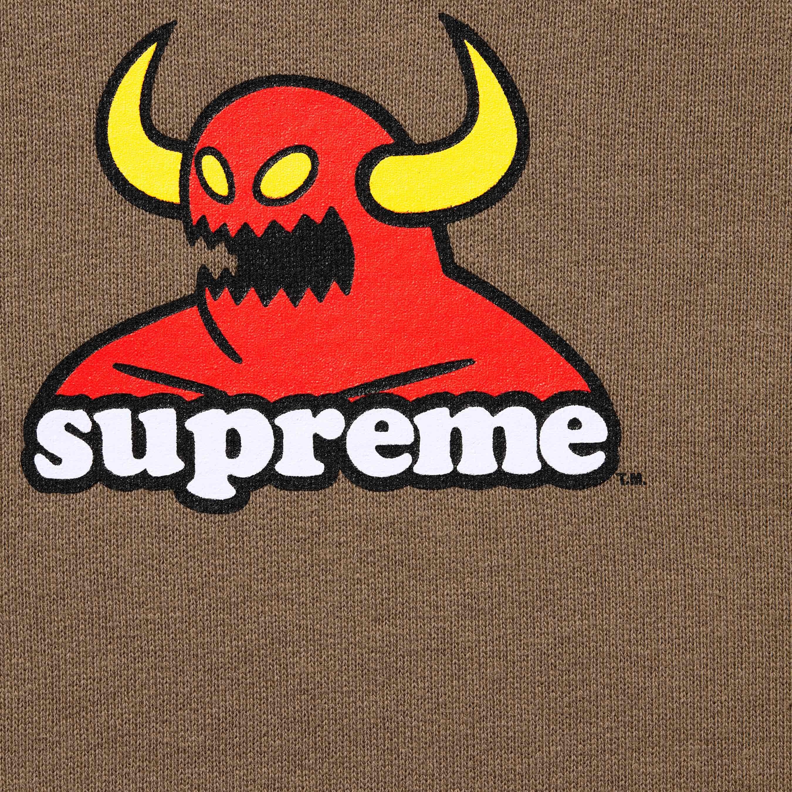 Supreme Supreme Toy Machine Hooded Sweatshirt (SS24) - Dusty Brown - $168