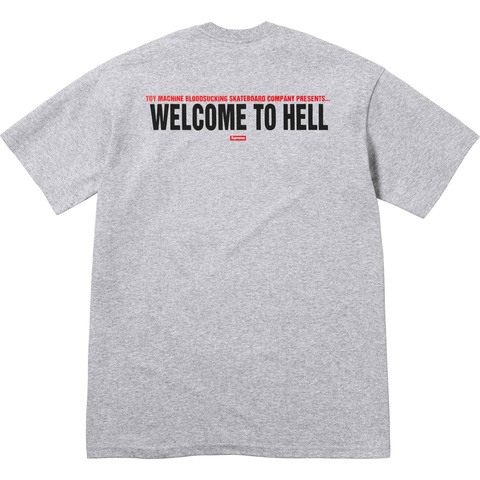 Supreme Supreme/Toy Machine Welcome To Hell Tee - Heather Grey