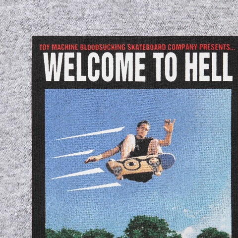 Supreme Supreme/Toy Machine Welcome To Hell Tee - Heather Grey