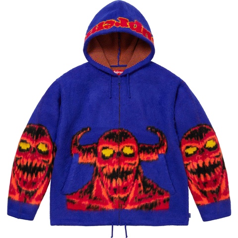 Supreme Supreme/Toy Machine Zip Up Hooded Sweater - Blue
