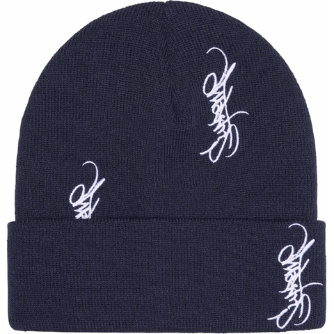 Supreme Tag Beanie - Navy