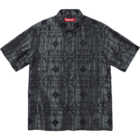 Supreme Tray Jacquard S/S Shirt - Black
