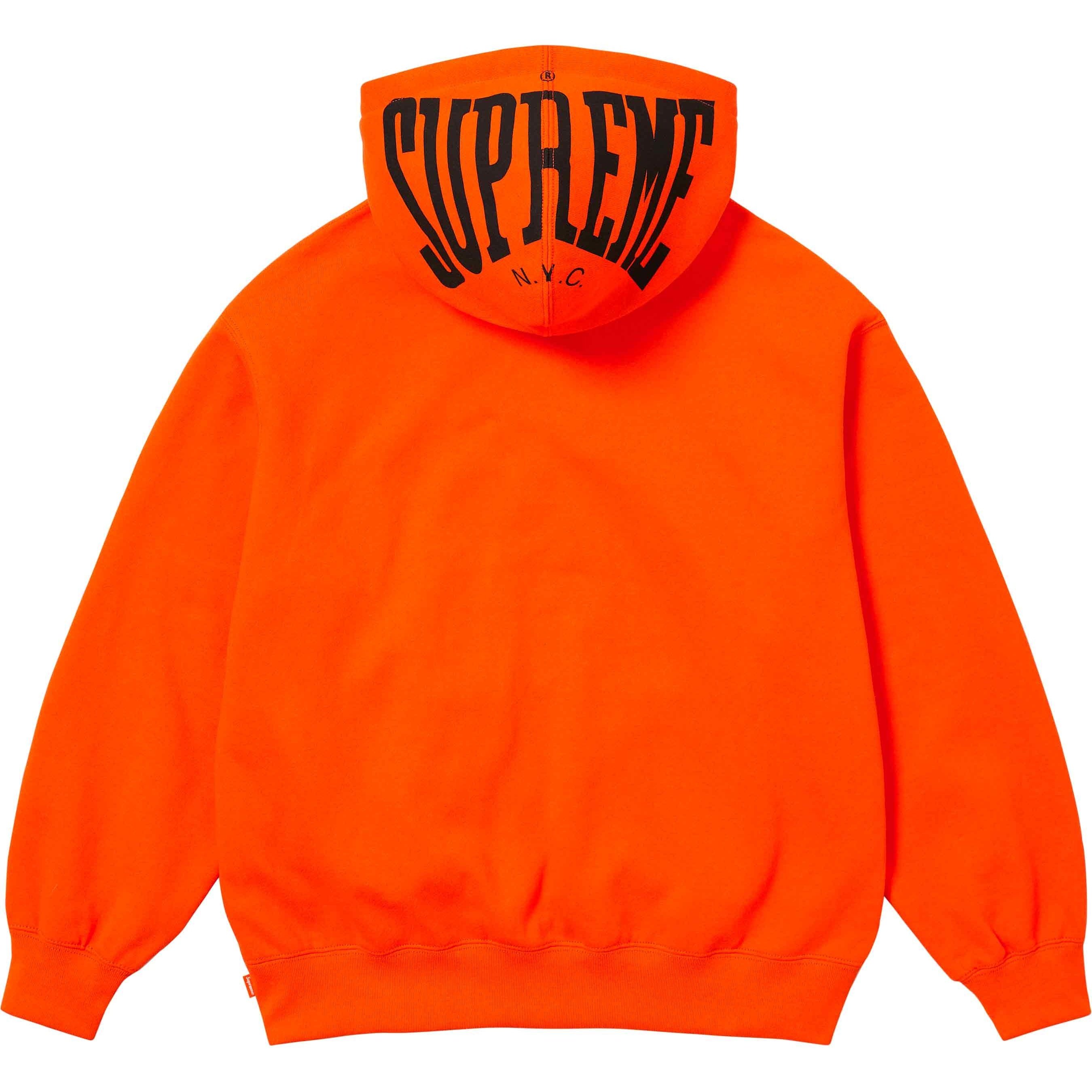 Supreme Warm Up Hooded Sweatshirt (SS24) - Bright Orange - $158