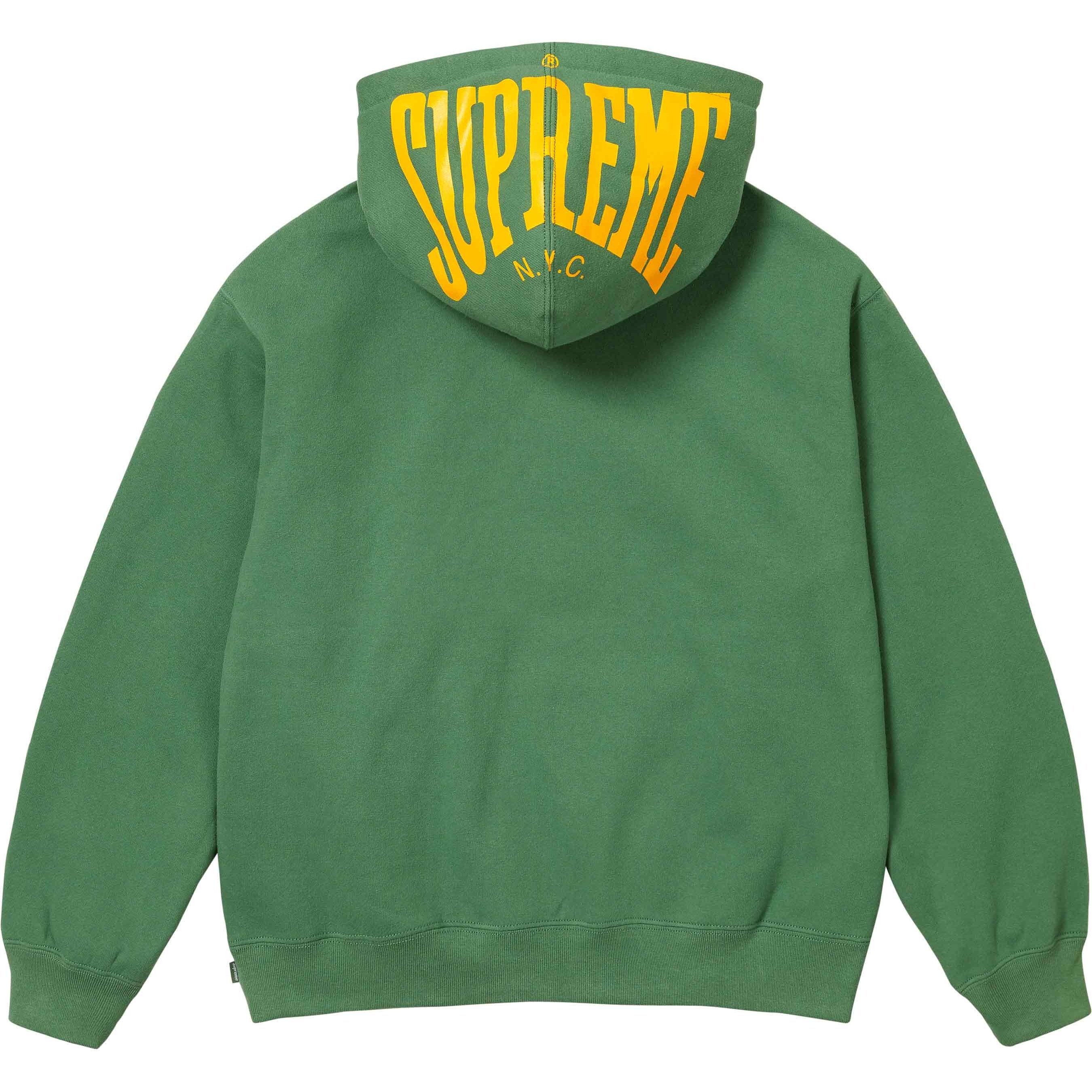 Supreme Warm Up Hooded Sweatshirt (SS24) - Dusty Green - $158